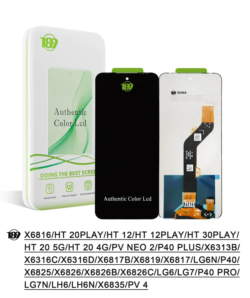 LCD INFINIX HOT 12/HOT 12 PLAY/POVA NEO 2/HOT 20/HOT 20 PLAY/HOT 30 PLAY/NOTE 12I/ITEL P40 PLUS OR NEW %100