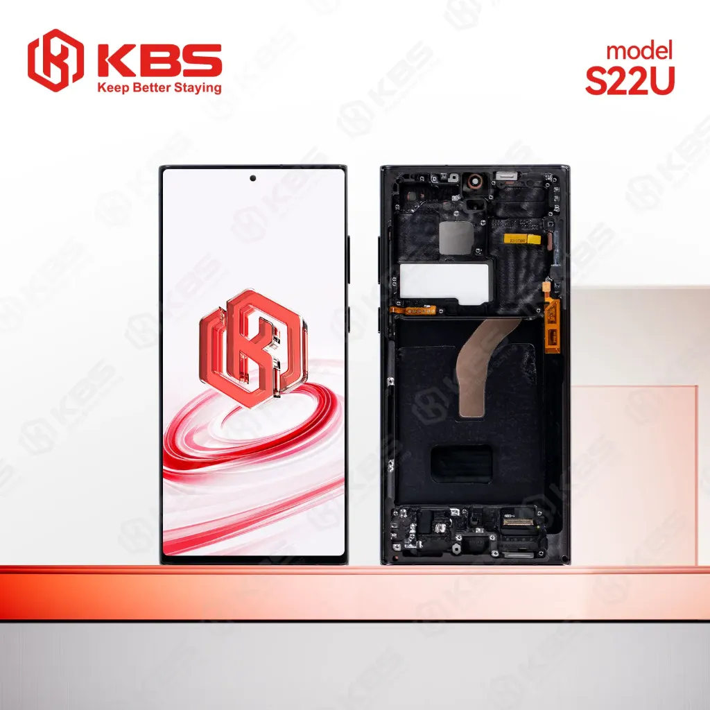 LCD KBS SAM S22 ULTRA - S908 (W/F) (BLACK) (OLED)
