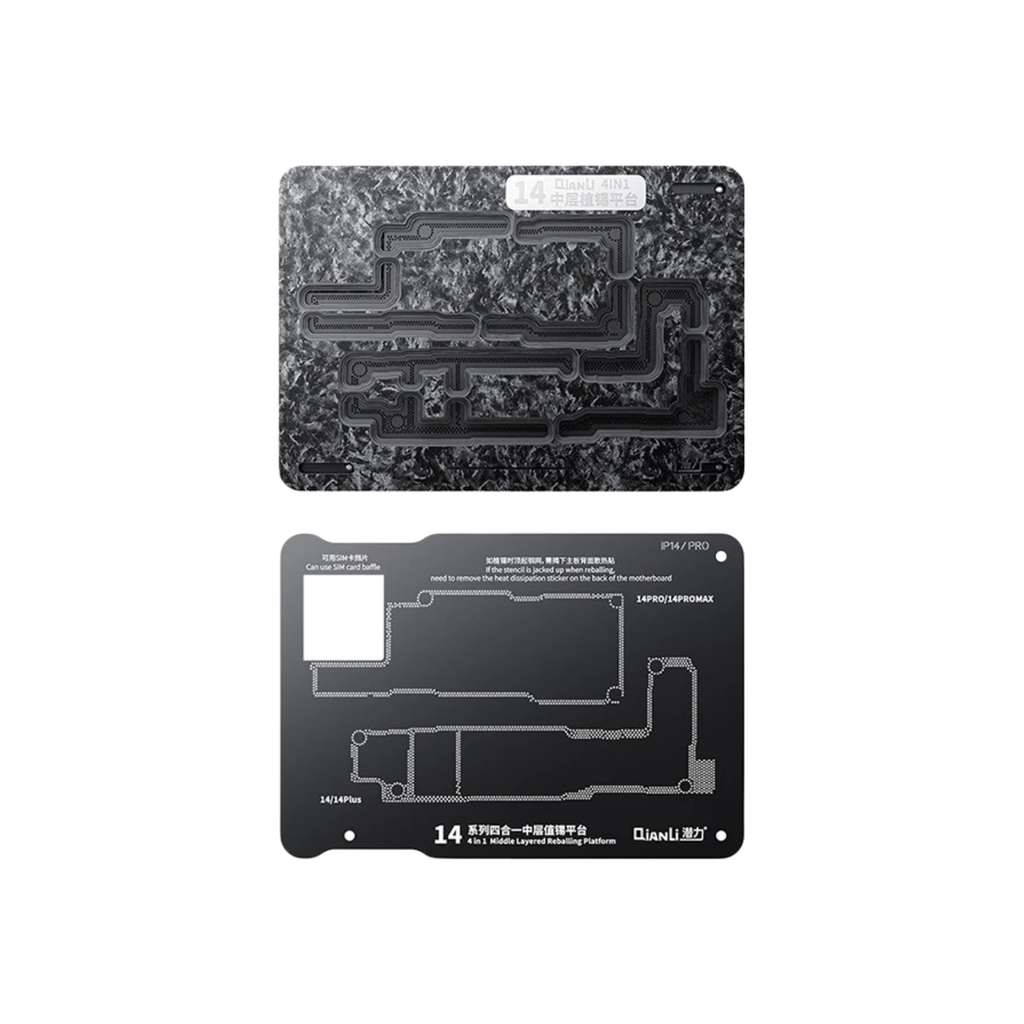 STENCIL QIANLI (REBALLING PLATFORM) 14 SERIES 4IN1 (شبلنه سيت)