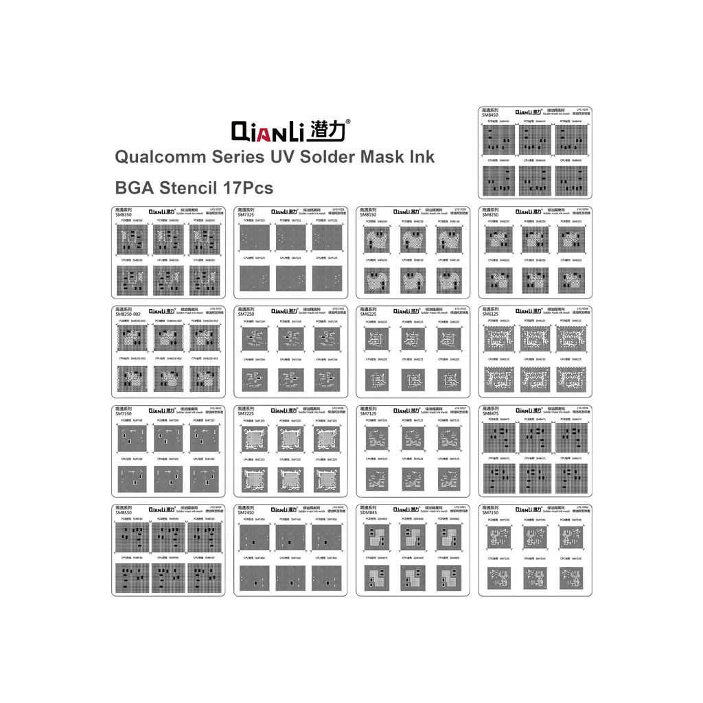 STENCIL QIANLI QUALCOMM SET (شبلنه سيت)