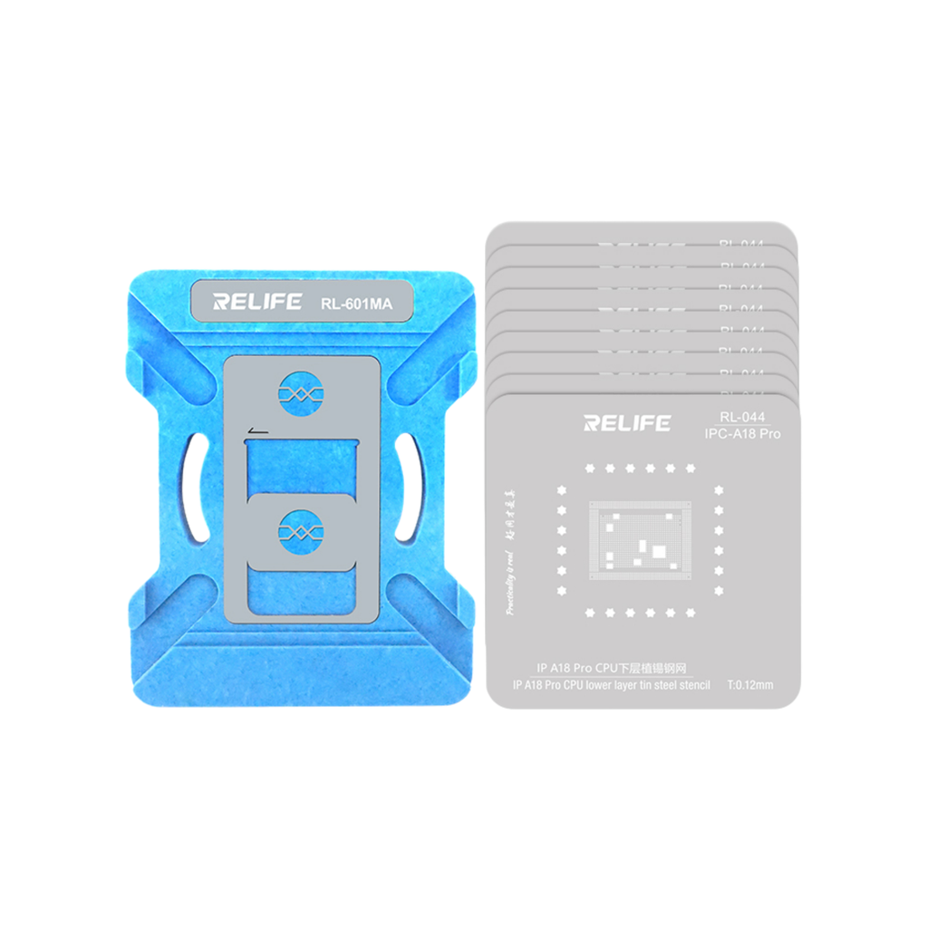 [73001001958] (X-16PM) STENCIL RELIFE RL-601MA A8-A18PRO CPU (شبلونه معالجات)