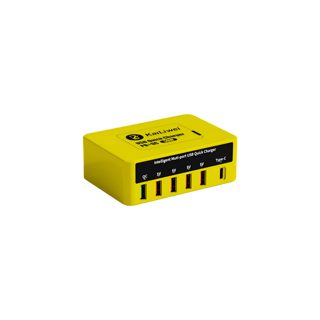 [53050988] MOBILE CHARGE KAILIWEI 818 5USB+1TYPE C(شاحن)