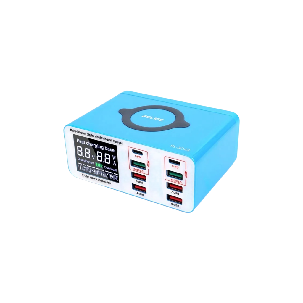 [73001001961] MOBILE CHARGE RELIFE RL-304S 8USB (شاحن)