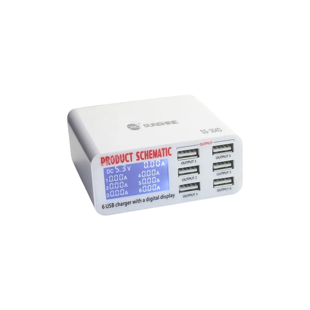 [5303277] MOBILE CHARGE SUNSHINE SS-304D 6USB (شاحن)