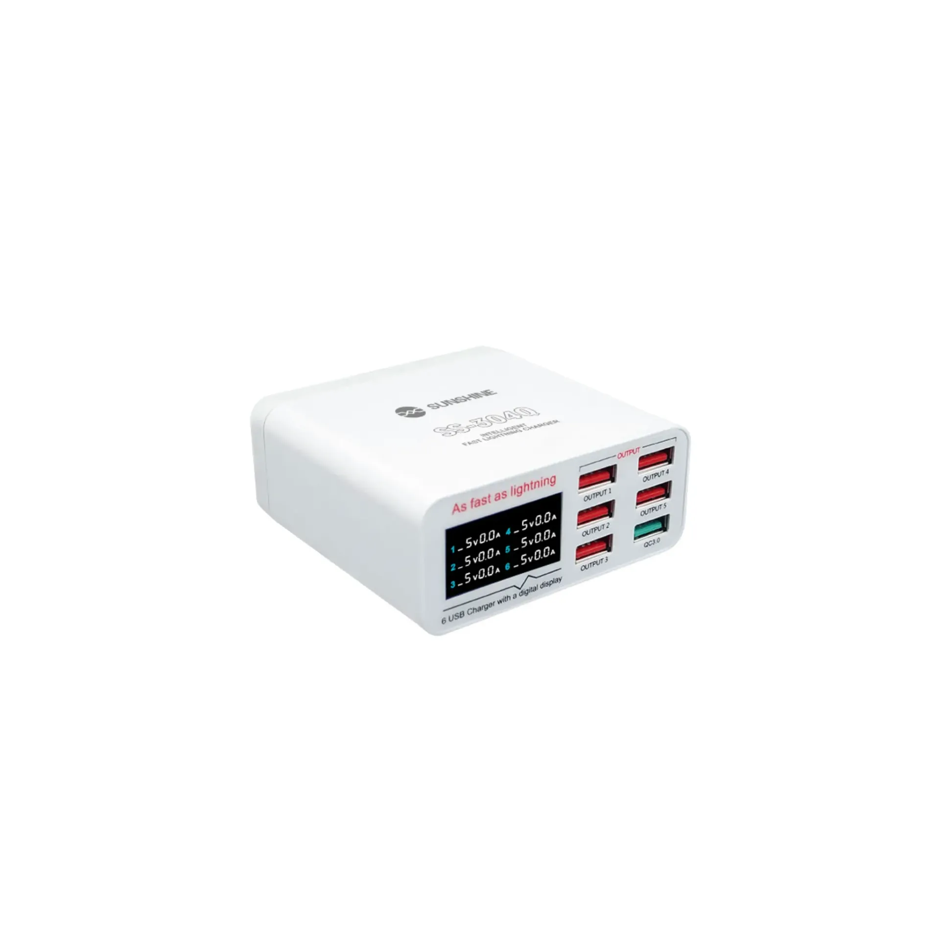 [5303939] MOBILE CHARGE SUNSHINE SS-304Q 6USB GRAY (شاحن)