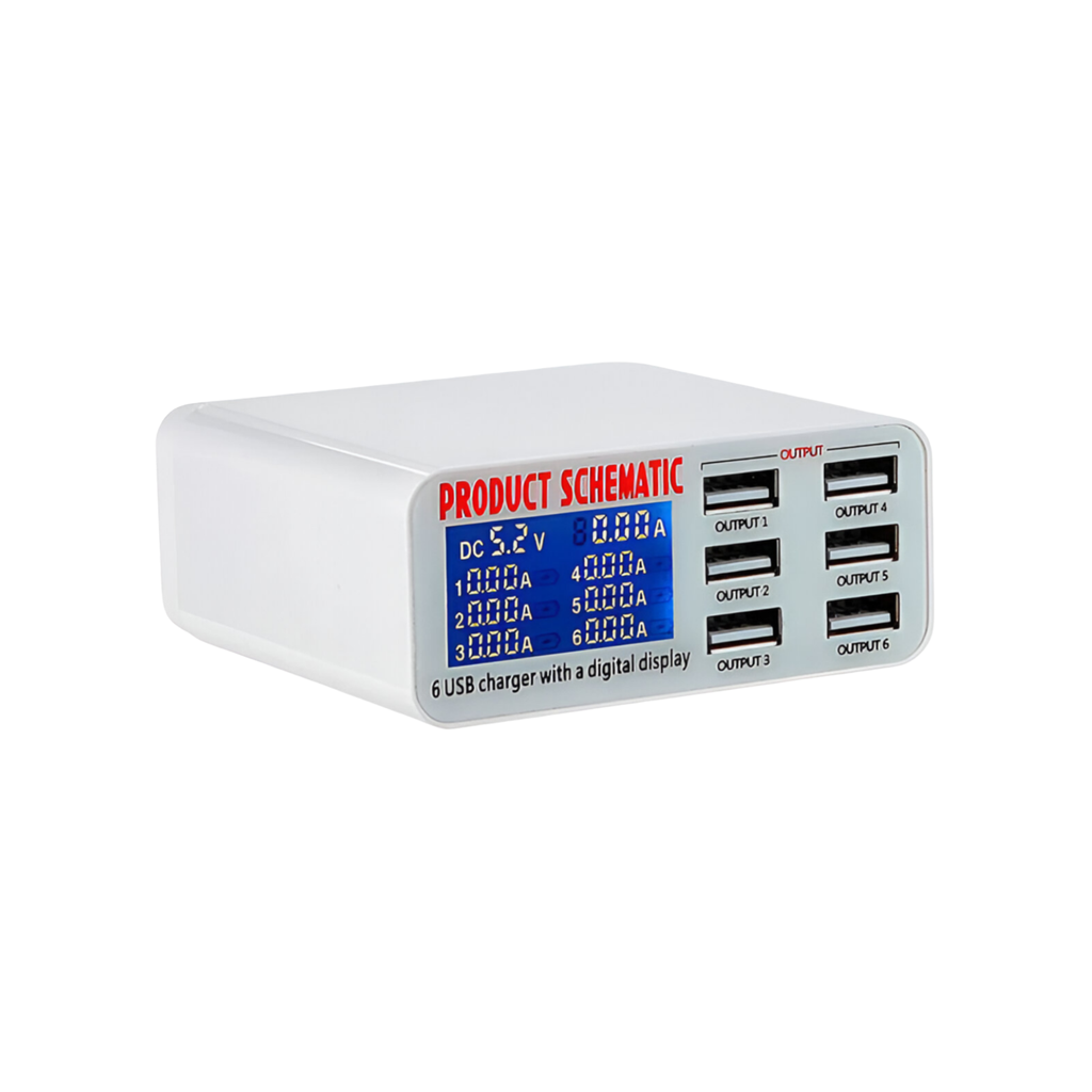 [53050351] MOBILE CHARGE YAXUN YX-899 6USB (شاحن)