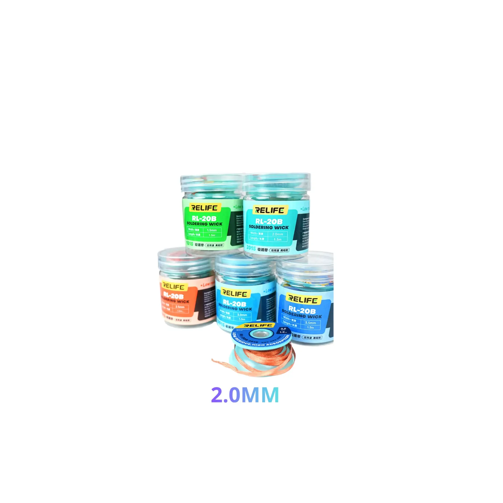 DESOLDERING WICK RELIFE RL-20B1515/2015/2515 2.0MM (شيلد)
