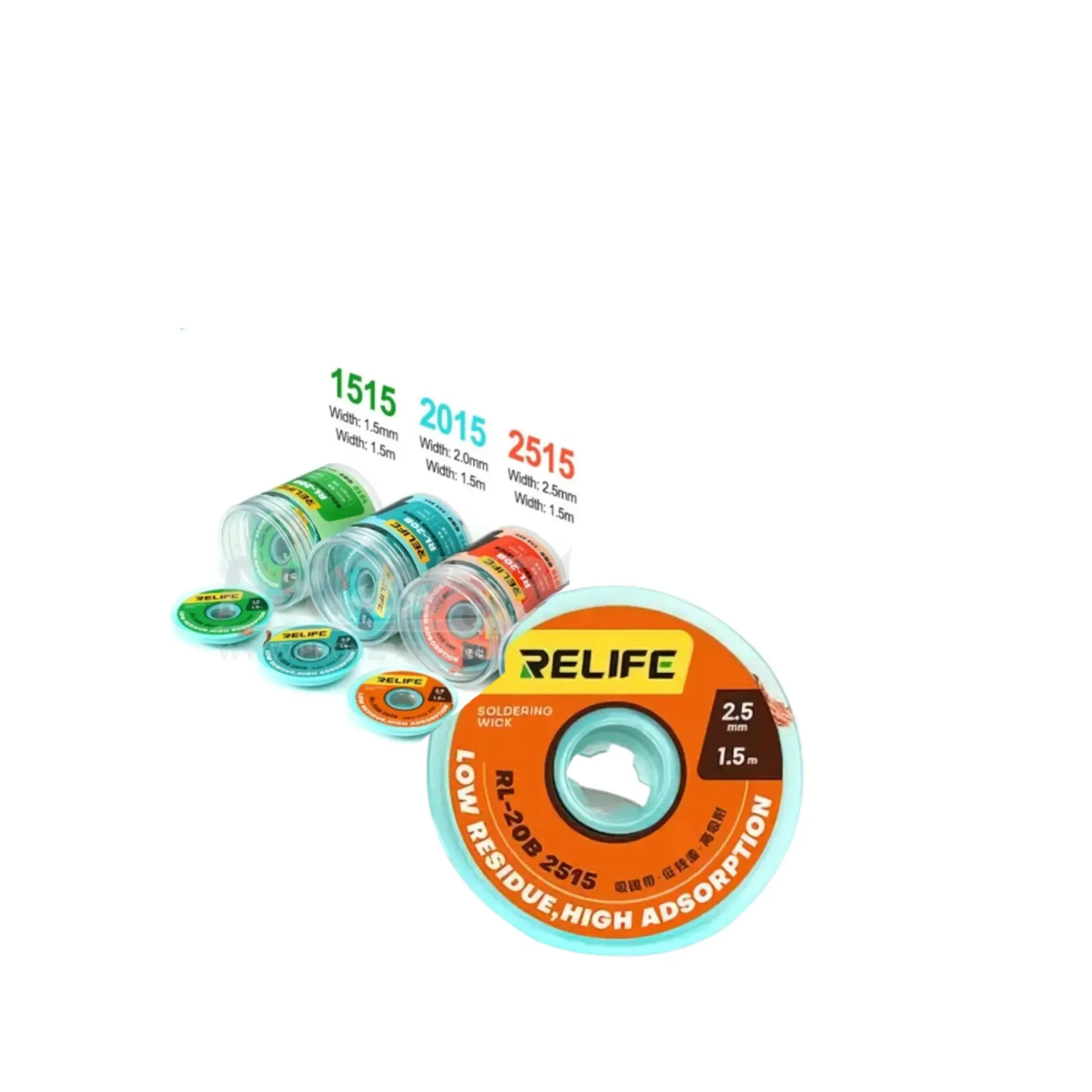 [73001004695] DESOLDERING WICK RELIFE RL-20B1515/2015/2515 2.5MM (شيلد)