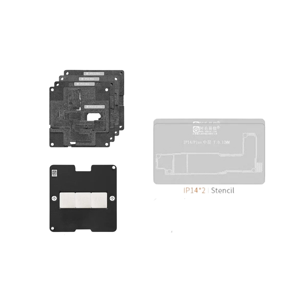 STENCIL AMAOE IPHONE 14 SERIES 4IN1 (شبلنه طبقتين)