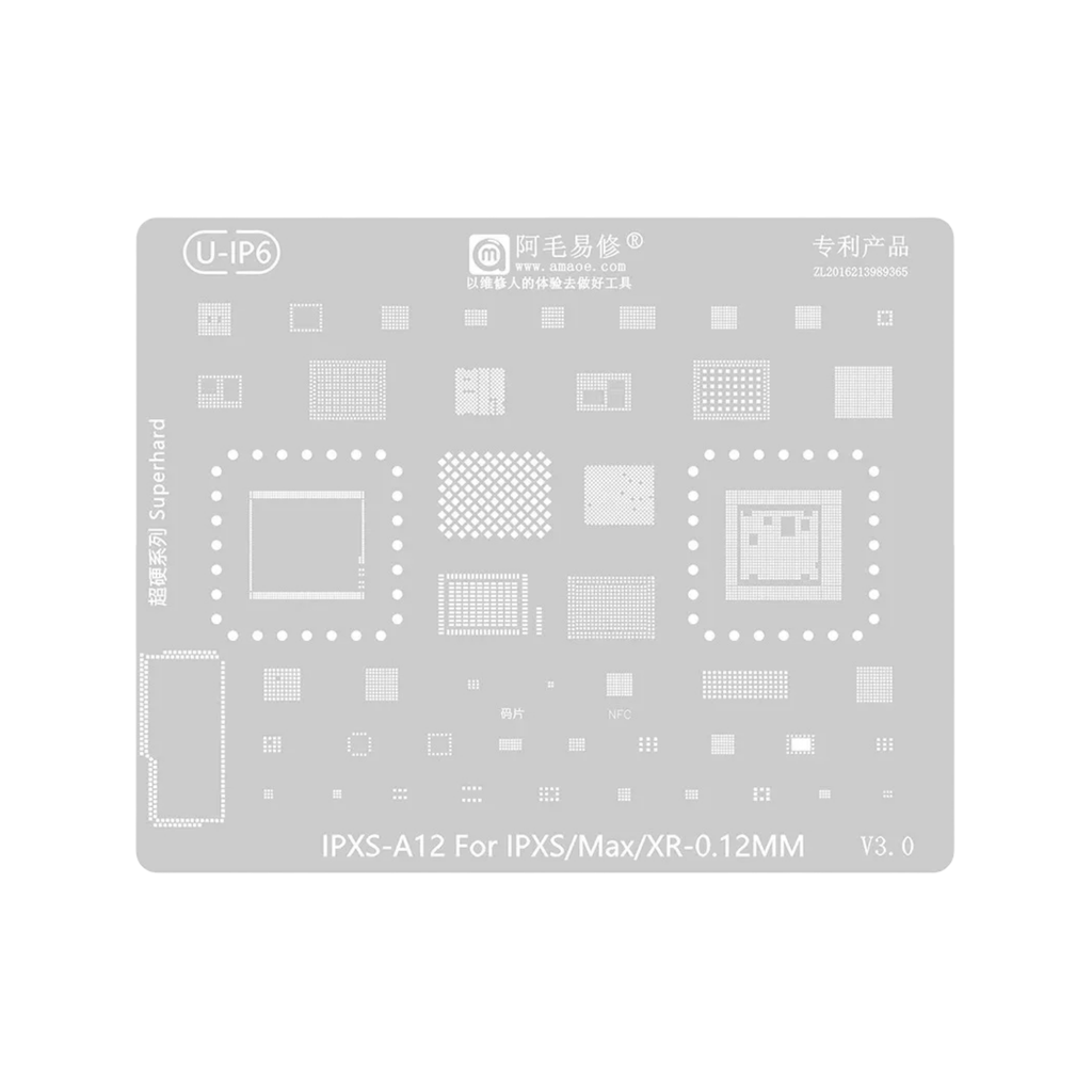 [73001003248] STENCIL AMAOE U-IP6 IPXS / A12 (شبلنه)