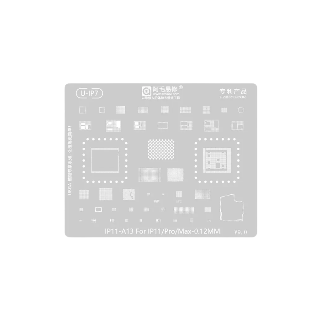 STENCIL AMAOE U-IP7 IP11-A13 (شبلنه)