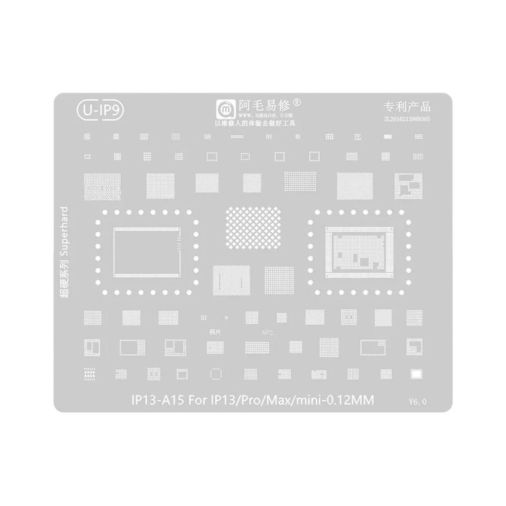 STENCIL AMAOE U-IP9 IP13 / A15 (شبلنه)
