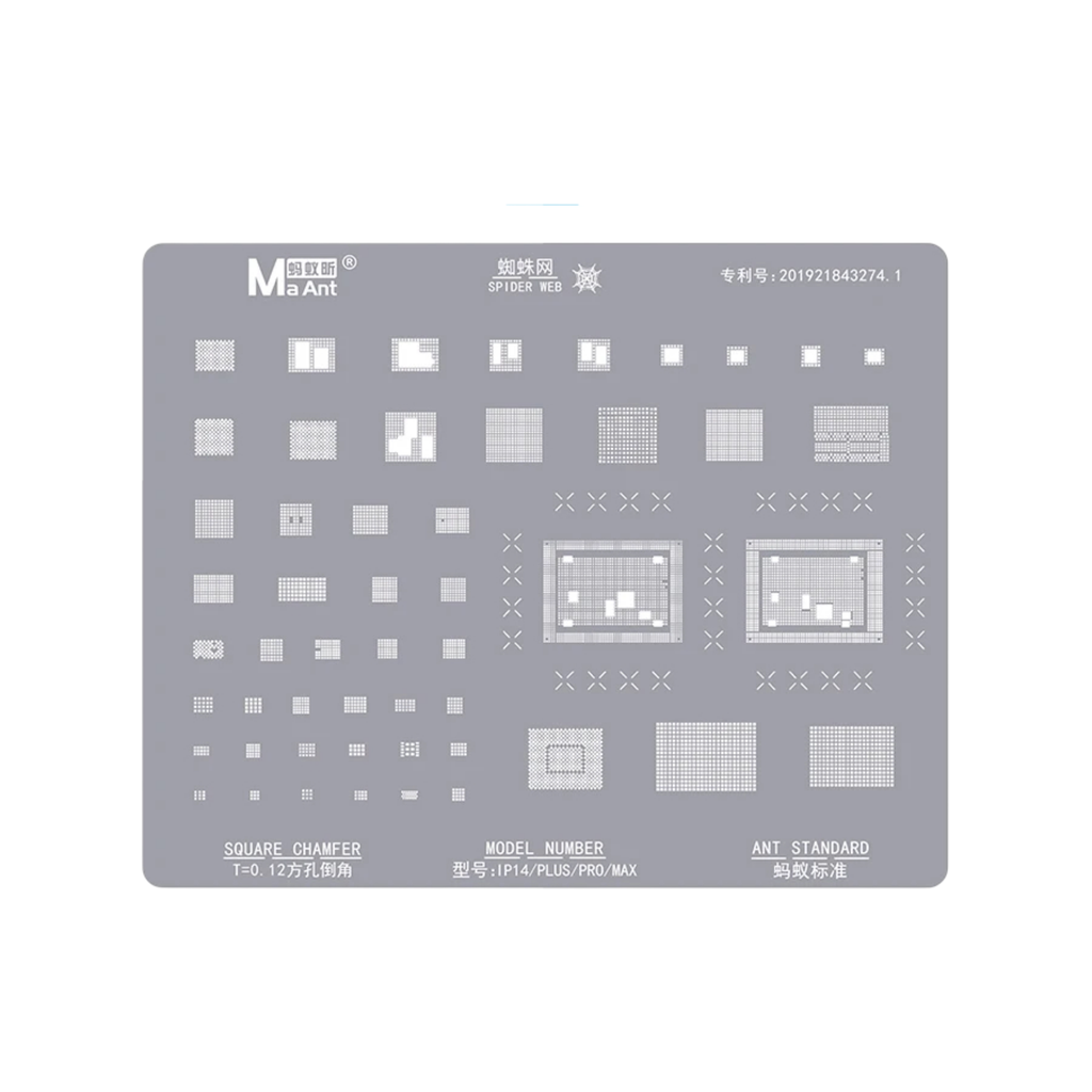 STENCIL MA ANT IP-10 14 / 14 PRO MAX (شبلنه)