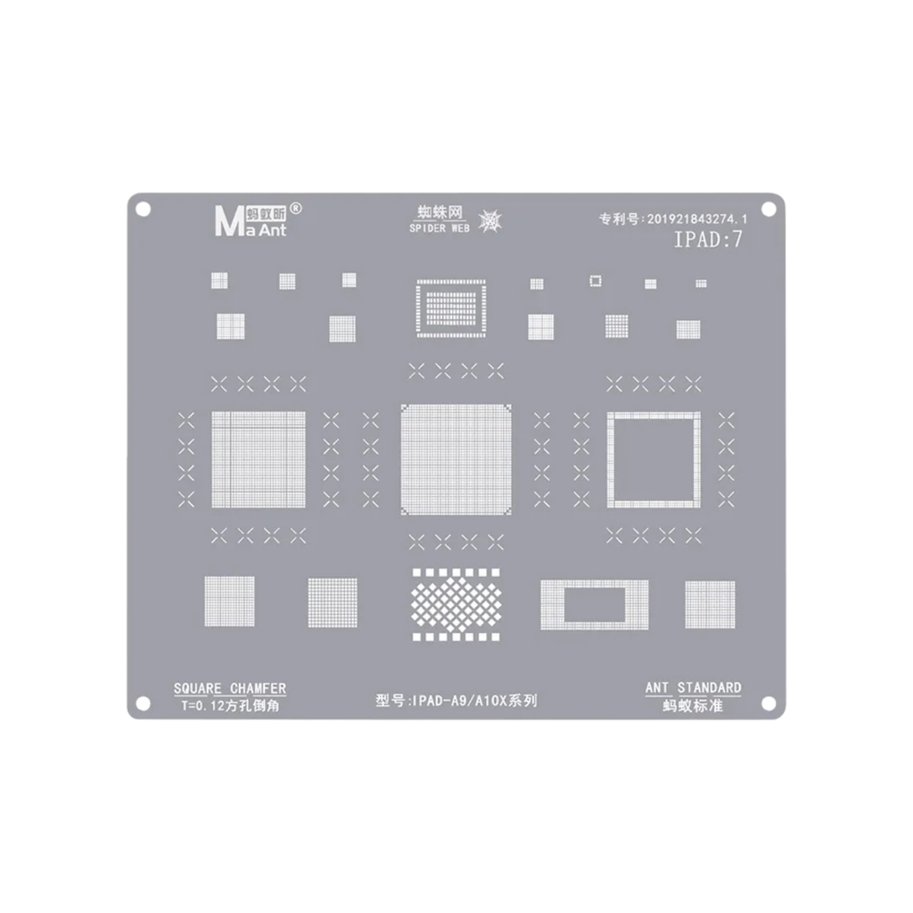 [53050726] STENCIL MA ANT IPAD 7 A9 / A10X SERIES (شبلنه)