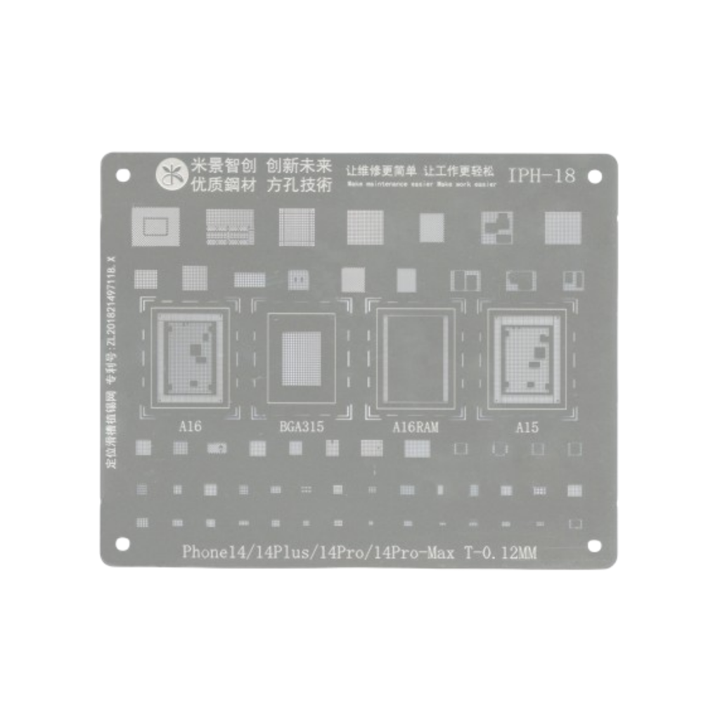 STENCIL MIJING IPH-18 IP14 SERIES (شبلنه)