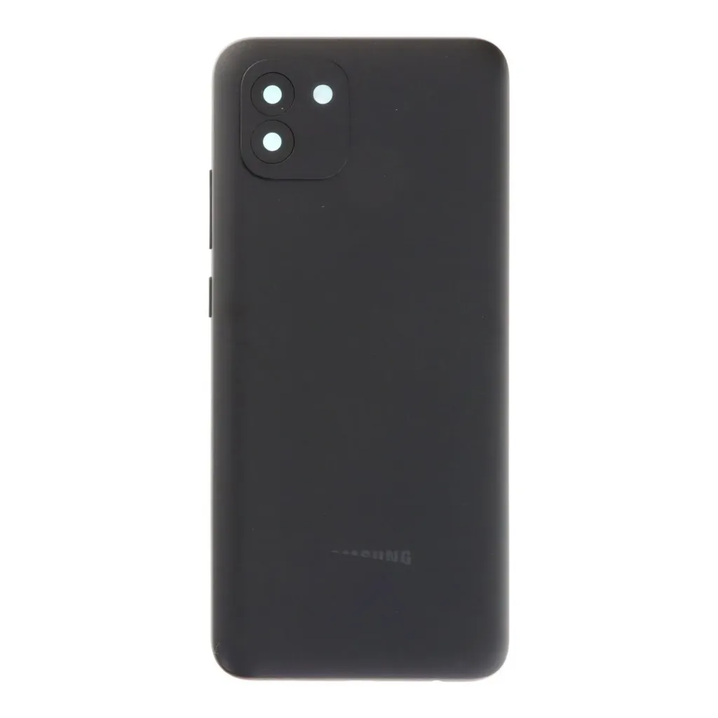 [44020278] BACKCOVER + LENS SAM A03 - A035 (BLACK)