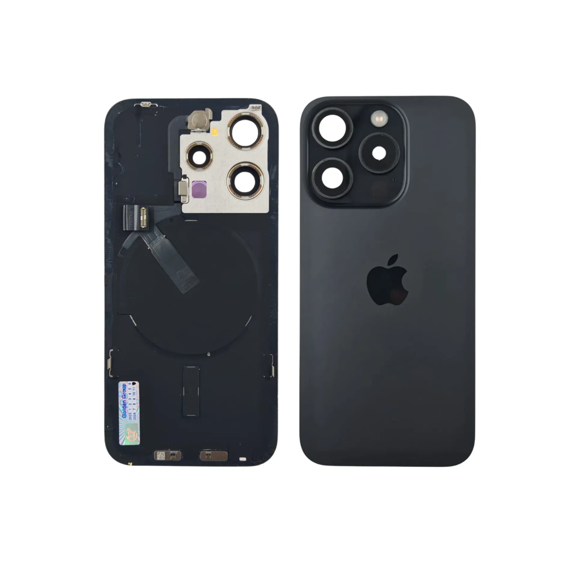 [73001004178] BACKCOVER IPHONE 15 PRO (ORG %99) (BLACK TITANIUM)