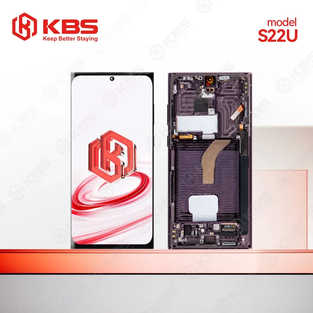 LCD KBS SAM S22 ULTRA-S908 (W/F) (BURGUNDY) OLED