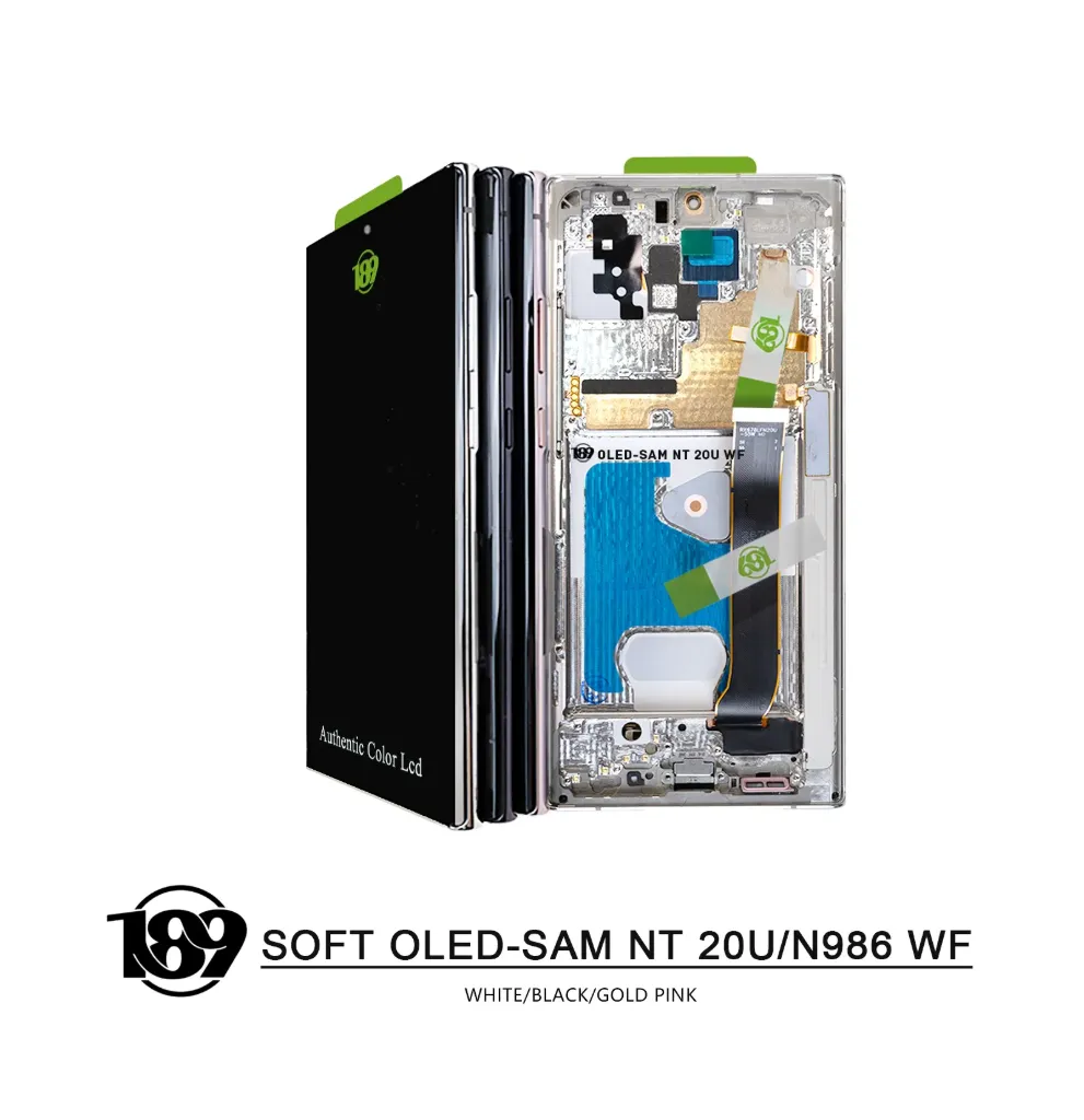 [6978552856908] LCD 189 SAM NOTE 20 ULTRA - N988 (W/F) BLACK OLED