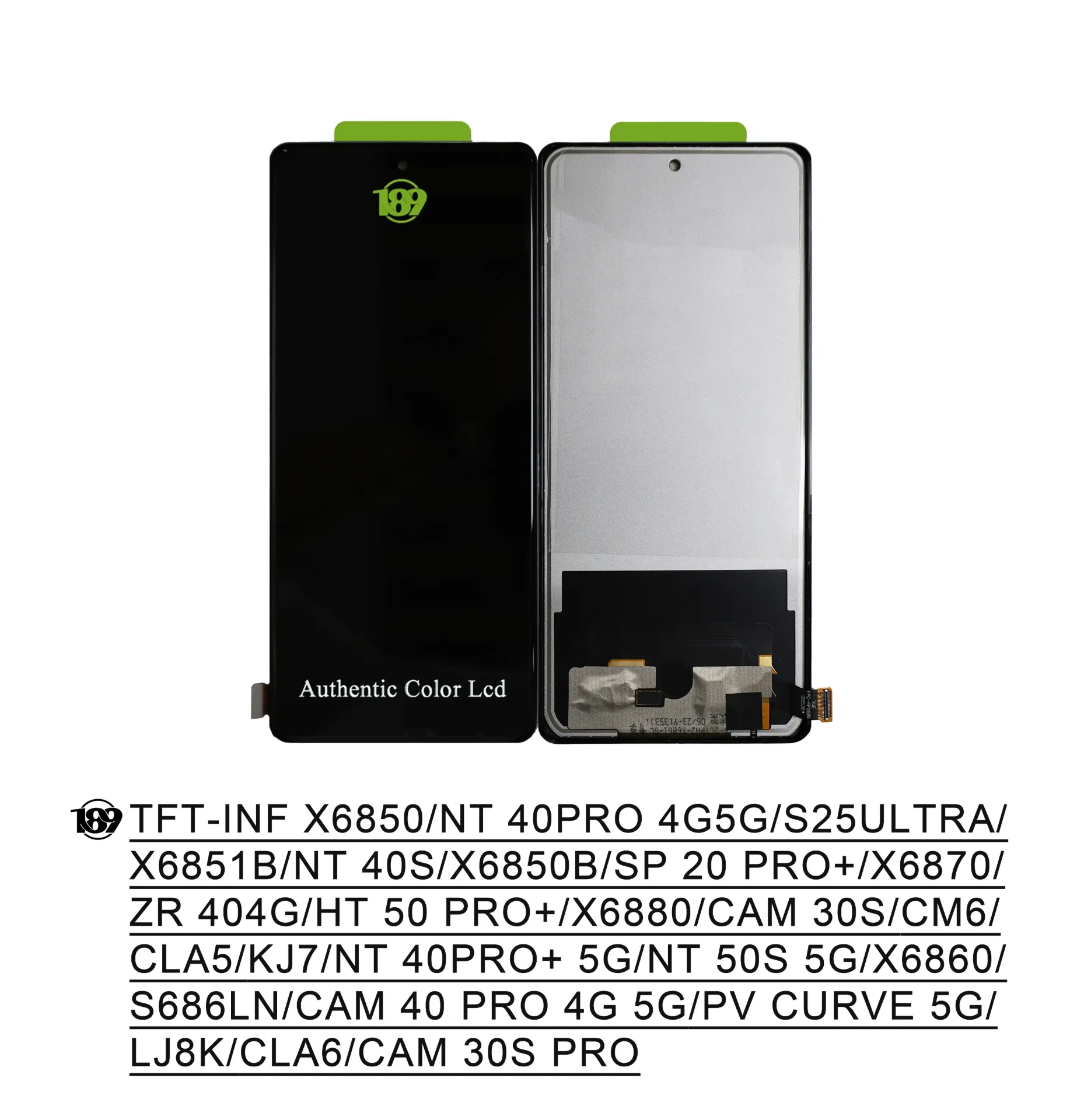 LCD 189 (X6850) NOTE 40 PRO (4G/5G)/NOTE 40 PRO PLUS (5G)/NOTE 40S/SPARK 20 PRO PLUS/ZERO 40 INCELL